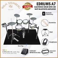 Premium Series Wilh. Steinberg Electronic Drum A7 with Headphones and 100W Bluetooth Amplifier (WST 