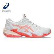 ASICS Women COURT FF 3 Tennis Shoes in White/Sun Coral