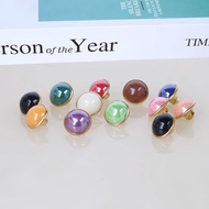 Crystal Pearl Copper Feet Button Children Metal Accessories Button 10MM Pearl Button Round Button Sw