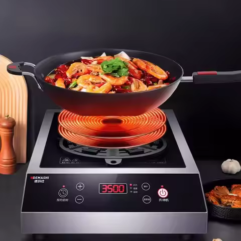 new induction cooker stainless steel body high power restaurant household flat induction cooker heat