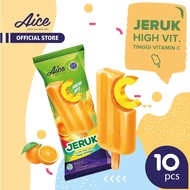 Aice Ice Cream Jeruk Stick 60g isi 10 pcs Eskrim rasa jeruk orange