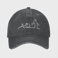 หมวกเบสบอลผ้าคอตตอนลาย BICYCLE La LINEA หมวกคาวบอยสำหรับผู้ชายผู้หญิงหมวกศิลปะตลกหมวกหมวกแก๊ปหมวกวินเทจฤดูใบไม้ผลิฤดูร้อน