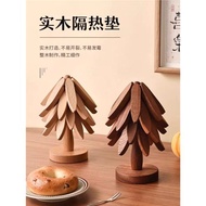 圣誕樹隔熱墊鍋菜墊餐桌擺件創意家用防燙耐高溫折疊鍋墊木杯墊