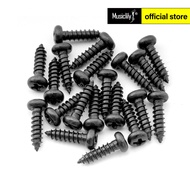 Musiclily Ultra 2.5x10mm Stainless Steel Pan Head Mounting Screws for Acoustic Classical Electric Guitar Tuners Machine Heads (Set of 20)