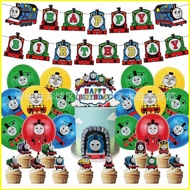 B4 Thomas Friends Theme kids birthday party decorations banner cake topper balloon set supplies 4B