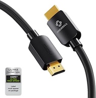 SHERRIVA10K 8K HDMI 2.1 Cable 6.6FT, Certified Ultra High-Speed HDMI Cord, Supports 4K@120Hz 8K@60Hz, HDR10+, HDCP2.3, Compatible with Roku TV/HDTV/PS5