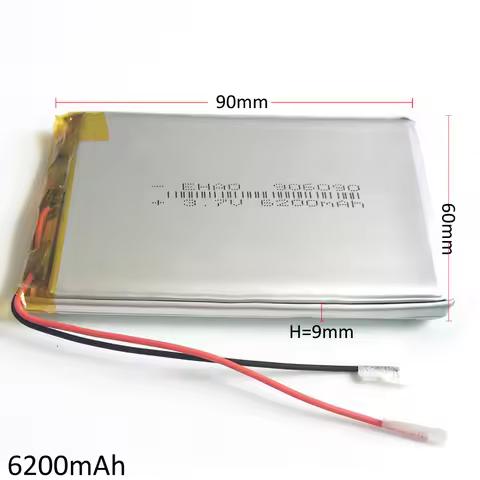 3.7V 6200mAh big capacity Lithium Polymer LiPo Rechargeable Battery For PAD E-Book GPS PSP DVD Power
