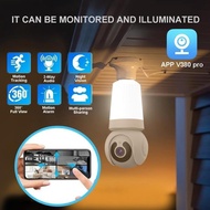 Available 8MP CCTV Wifi IP E27 Lamp Bulb Camera Lamp Bulb Q26 APP V380 pro