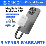 ORICO Magnetic PSSD for iPhone 16 15 Pro/Max, Andriod, ProRes 2000MB/s 4K HDR Record and Store, 20GB