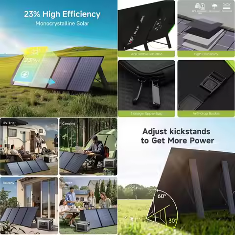 200W Portable Folding Solar Panel with MC4 Connector for RV, Camping, and Home Use