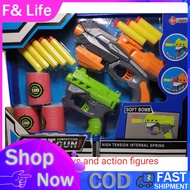 NERF SOFT BULLET GUN 2 PIECES WITH TARGET TOY GUN FOR KIDS AND CHILDREN