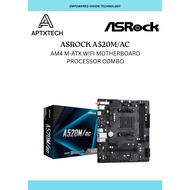 [ Asrock A520M/AC AM4 M-ATX WIFI ] Motherboard + AMD Processor Combo