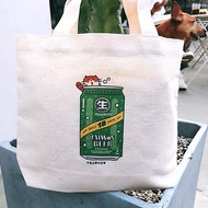 台灣生啤酒の日常 帆布手提袋(午餐袋) 手工印製 Canvas bag