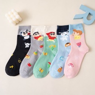 Cartoon Socks Women's Socks Crayon Shin-chan Cute Cartoon Anime Socks Cotton Casual Socks