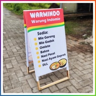 Stand Banner Warmindo Warung Makan & Kopi