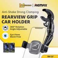 REMAX 360 Rotating Car Rear View Mirror Phone Holder MDRMC67 Hp Mobile Fone Holder For Car Pemegang 