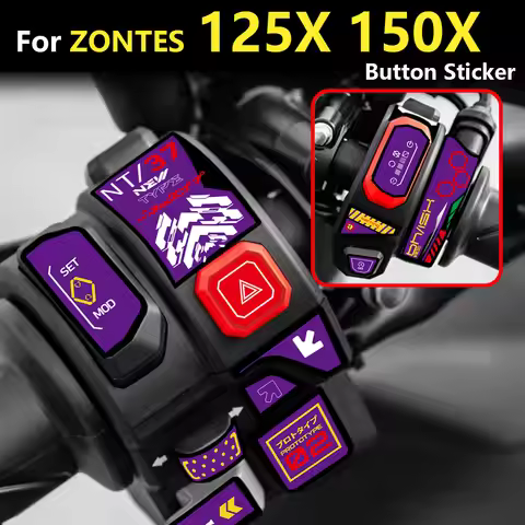 For ZONTES 125X 150X Motorcycle Button Sticker Waterproof Decorative Switch Panel Decal Motorbike Mo