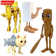 BESTLINK Creative Articulated Figure 3D Printing Wood Stick Man Figurine Desktop Arm Movable Action 