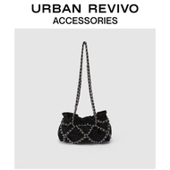 🩶 Best seller 🩶 URBAN REVIVO chain ruched bag 📌แถมถุงผ้า ไม่มีกล่อง📌