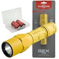 G2X Pro 600 Lumen Tactical EDC Flashlight Bundle with 2 Extra Surefire CR123A Batteries and Lightjun