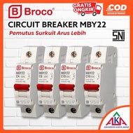 Broco Miniature Circuit Breaker MCB MBY22 1P 4A 6A 10A 16A Excessive Circuit Breaker SNI