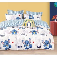 stitch bedsheet with comforter 1200 threads cotton set queen / king size 7 in 1