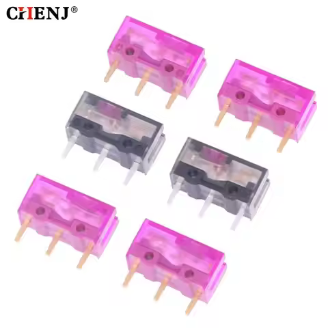 2pcs Dustproof Mouse Micro Switch Micro Button 3Pin Gold Contactor 150M 150 Millions Click Life 0.74