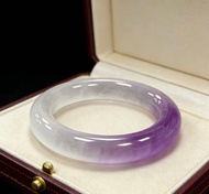 天然石英玉紫羅蘭飄花手鐲手環禮盒裝