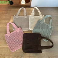 KIKO2E Knitting Shoulder Bag, Hollow Out Simple Crochet Mesh Bag, Elegant Large Capacity Casual Conv