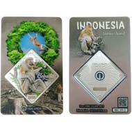 Pure Silver 1 Oz, Satwa Endemic Series, Kalimantan Bekantan Isilver Medal Coloured Series Fine Silve