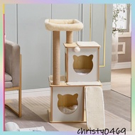 Cat climbing frame space cabin wooden multi-layer cat tree cat frame cat climbing frame cat grasping column