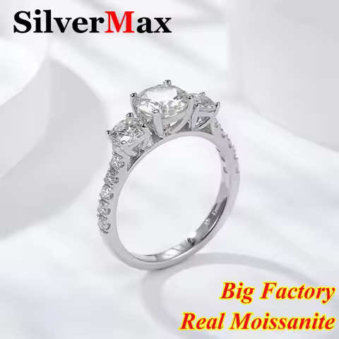 Fashion 1.8ct Moissanite Diamond Rings For Women S925 Sterling Silver Jewelry Women's Moissanite Rin