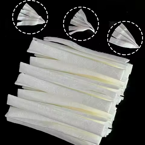 1200pcs-50pcs Organic Cotton Rebuild Office Supplies 7.5/8.5/10 mm Wide, 4/6 Layers Per Strips Mesh 