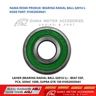 Front Wheel Bearing 6201U BEAT eSP, PCX, Sonic 150R, Supra GTR 150 [part code 91052K03N41 }
