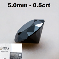 batu permata Berlian hitam / diamond black Moissanite original + sertifikat