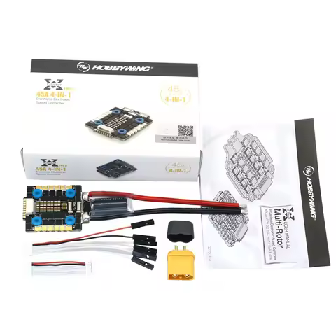 Hobbywing Xrotor AM32 45A or 65A 4in1 G2 ESC 3-6S & F7 Convertible Flight Controller kit for RC FPV 