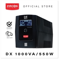 เครื่องสำรองไฟ ZIRCON UPS รุ่น DX 1000VA/550W รับประกัน 2 ปี Onsite Service -Official Store-