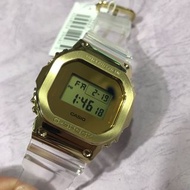 旺角門市100%全新有原裝盒 G-shock gm-5600sg-9 全金屬不鏽鋼殼 透明錶帶