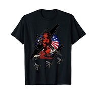 Fast Shipping Wwii Nose Art Bomber Devil Retro B17 Vintage Bomber T-Shirt Casual Men'S Wear
