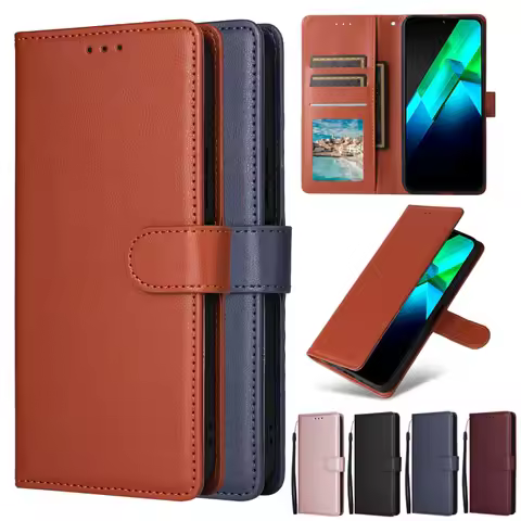 Business Leather Case For Realme 10 11 12 5 6 7 8 9 Pro Plus 4G 5G 6S 9i 8i 5 6 7 Flip Wallet Card H