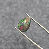 พลอย แบล๊คโอปอล พลอยเเท้ (เอธิโอเปีย). Natural Ethiopian Black Opal | 2.18cts(การัต) | 12.85 X 8.80m