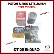 YAMAHA DT125 ENDURO PISTON AND PISTON RING SET JAPAN SIZE STD SAMPAI 200 JAPAN