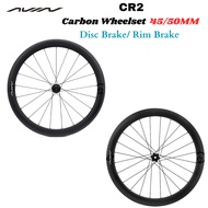 2026 Avian CR2 DB RB Carbon Disc/Rim Brake Wheelset Clincher/Tubeless Road 45mm 50mm Thru Axle Light