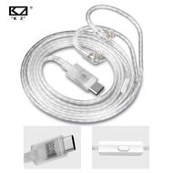 KZ Original TYPE-C Earphones Cables Silver Plated Upgrade Cable Headphones Wire For KZ Castor