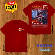 SULTAN KAOS DEWASA DAN ANAK MOBILE LEGEND KARINA SPIDER LILY BAJU ML KARINA ASSASIN TSHIRT MLBB BISA