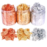 Edible Gold Flakes 3g | Edible Silver Flake | Sprinkles Gold Flakes | Gold Leaf Flakes | Rose Gold L