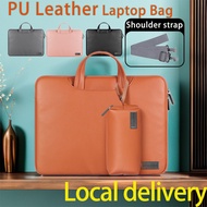 Soft Leather Shoulder Laptop Case for notebook macbook handBag huawei matebook bag cover acer asus Men and Women
