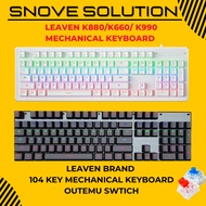 LEAVEN K880 Mechanical Keyboard RGB Wired Gaming keyboard mechanical Gaming keyboard and mouse set 机