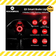 60 Lumens LED Taillight Sensor Rear Bike Light - Rockbros Q5