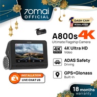 70mai A800S Dual-vision 4K With Rear Cam Dash Cam Built in GPS Night Vision ADAS App Control A800 A800s